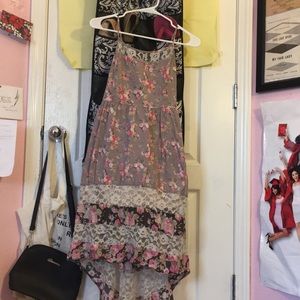Hi-lo floral dress
